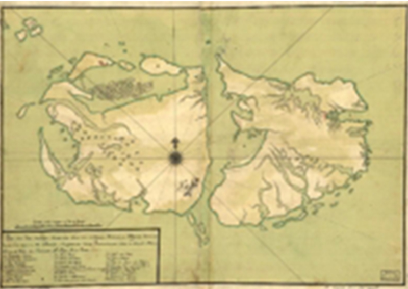 Mapa antiguo de Malvinas