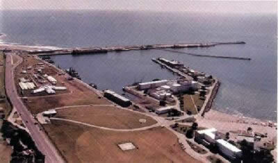 Vista aérea de la Base Naval de Mar del Plata